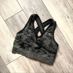 SOLD Gym Shark Seamless Camo Sports Bra